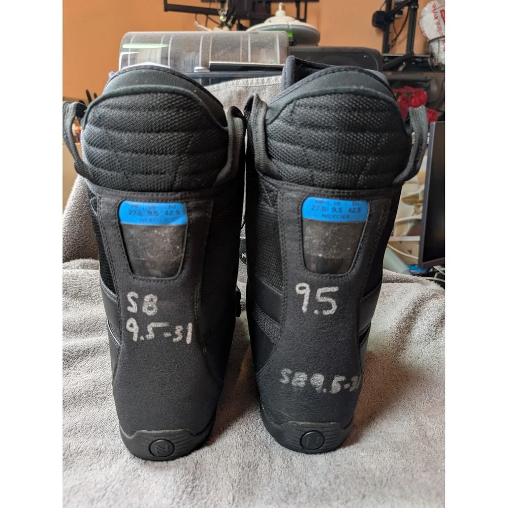 Nidecker‎ BOA Snowboard Boots Mens 9.5 Black All Mountain Snowboarding Gear